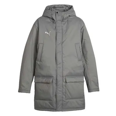 Puma TEAMFINAL WINTER JACKET Férfi téli futball kabát, szürke, méret