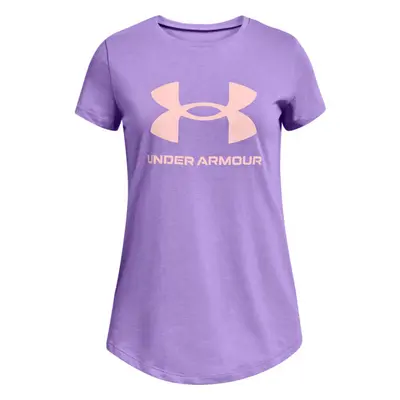 Under Armour LIVE SPORTSTYLE GRAPHIC SS Lány póló, lila, méret