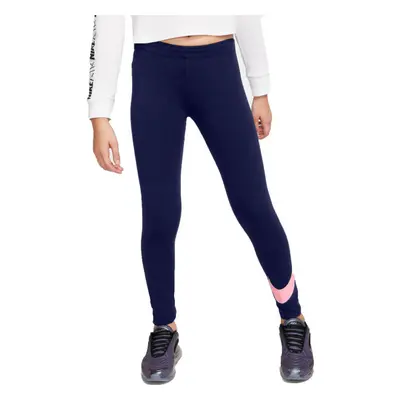 Nike NSW FAVORITES SWSH Legging lányoknak, sötétkék, méret