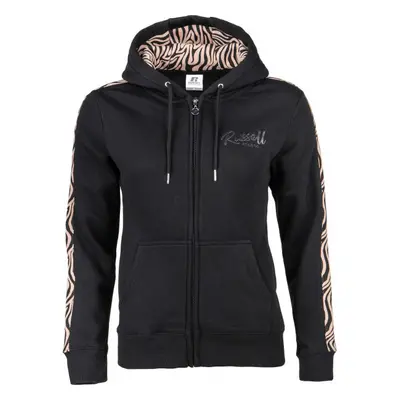 Russell Athletic ZIP THROUGH HOODY Női pulóver, fekete, méret