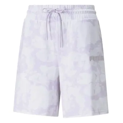 Puma SUMMER GRAPHIC AOP LONG LINE SHORTS Női rövidnadrág, fehér, méret