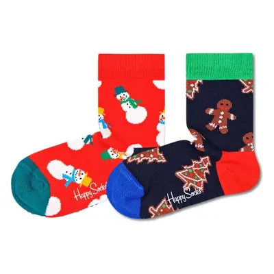 HAPPY SOCKS HOLIDAY GIFT SET 2P Gyerek zokni, mix, méret