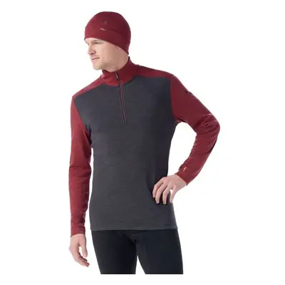 Smartwool CLASSIC THERMAL MERINO BL 1/4 ZIP Férfi thermo felső, sötétszürke, méret