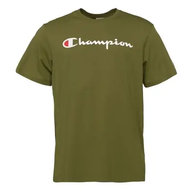 Champion SCRIPT SHOP Férfi póló, khaki, méret