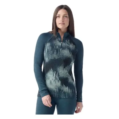 Smartwool CLASSIC THERMAL MERINO BL 1/4 ZIP Női thermo felső, sötétkék, méret