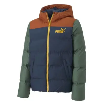 Puma COLOURBLOCK POLYBALL HOODED JACKET Gyerek bélelt kabát, sötétkék, méret