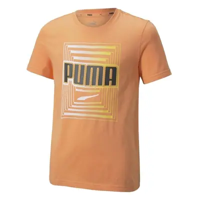 Puma ALPHA GRAPHIC TEE Gyerek póló, narancssárga, méret