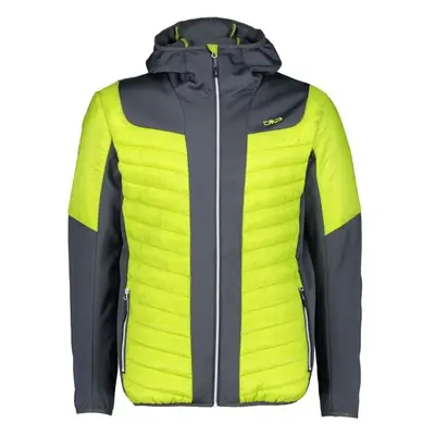 CMP MAN HYBRID JACKET FIX HOOD Férfi hibrid kabát, fényvisszaverő neon, méret