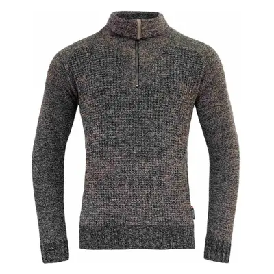 Devold BISPEN WOOL ZIP NECK Férfi gyapjú pulóver, sötétszürke, méret