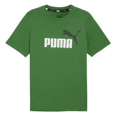 Puma ESS + COL LOGO TEE Férfi póló, zöld, méret