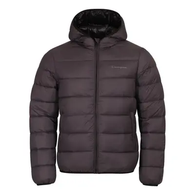 Champion PLAIN WOVEN NYLON HOODED JACKET Férfi télikabát, sötétszürke, méret