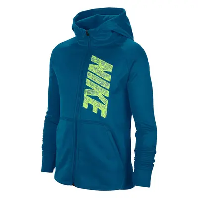 Nike THERMA GFX FZ HOODIE B Fiú pulóver, türkiz, méret