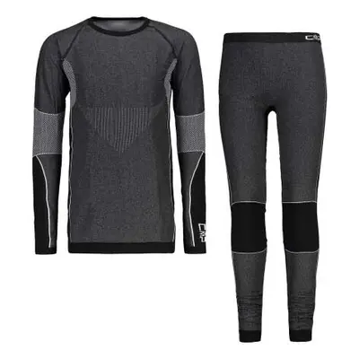 CMP KID SEAMLESS SET (SWEAT+PANT) Gyerek alsónemű szett, sötétszürke, méret