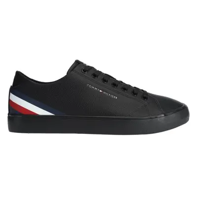 Tommy Hilfiger VULC CORE LOW LTH STRIPES Férfi sneakers, fekete, méret