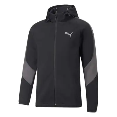 Puma EVOSTRIPE FULL ZIP HOODIE Férfi pulóver, fekete, méret