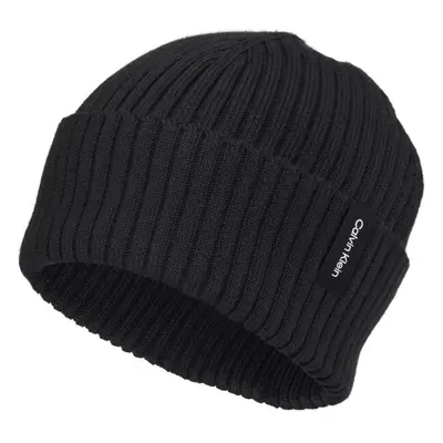 Calvin Klein RIB KNIT FOLDED BEANIE Uniszex sapka, fekete, méret