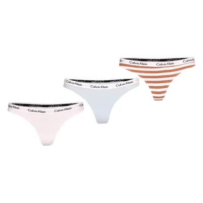 Calvin Klein 3PK THONG Női alsónemű, fehér, méret