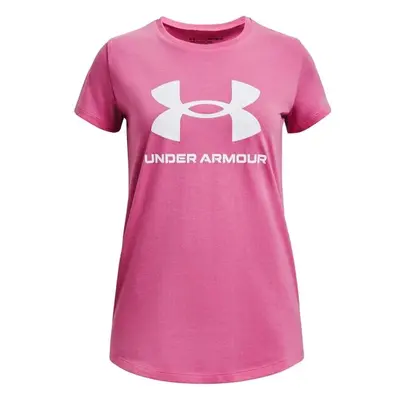 Under Armour LIVE SPORTSTYLE GRAPHIC SS Lány póló, rózsaszín, méret