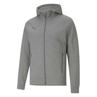 Puma TEAMCUP CASUALS HOODED JACKET Férfi kabát edzésre, szürke, méret