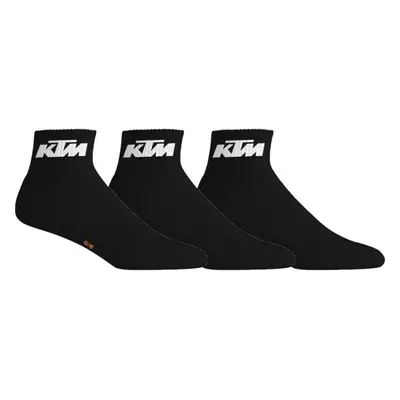 KTM SOCKS SHORTY 3P Uniszex zokni, fekete, méret