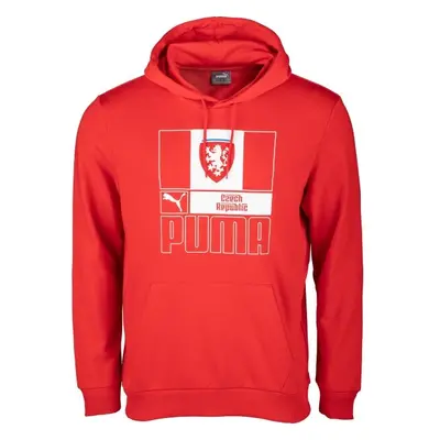 Puma FACR FTBLCORE HOODY RED Férfi pulóver, piros, méret