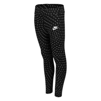 Nike G NSW ESSNTL AOP LGGNG Lány legging, fekete, méret