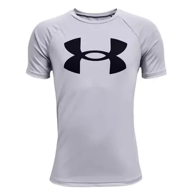 Under Armour TECH BIG LOGO SS Fiú póló, szürke, méret