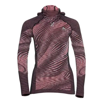 Odlo BL TOP WITH FACEMASK L/S BLACKCOMB ECO Funkcionális felső integrált maszkkal, lazac, méret