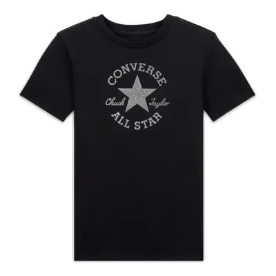 Converse STANDARD FIT CENTER FRONT CHUCK PATCH CORE TEE Uniszex póló, fekete, méret