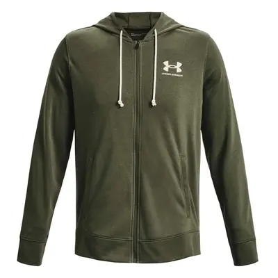 Under Armour RIVAL TERRY LC FZ Férfi pulóver, khaki, méret