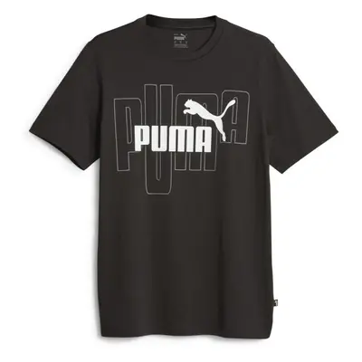 Puma ESS + CAMO GRAPHIC TEE Férfi póló, fekete, méret