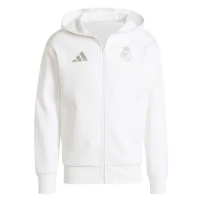 adidas REAL MADRID ANTHEM Férfi pulóver, fehér, méret