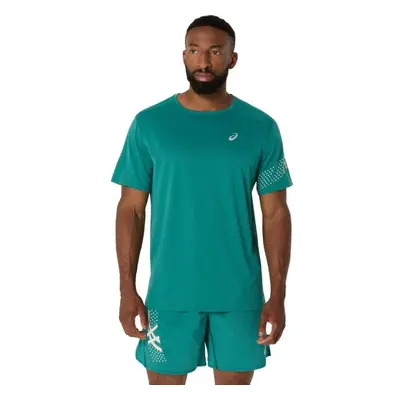 ASICS ICON SS TOP Férfi futópóló, sötétzöld, méret