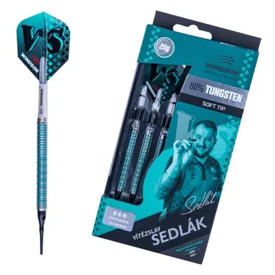 Windson CHAMPION SEDLÁK G TUNGSTEN SET Wolfram darts készlet puha hegyekkel, türkiz, méret