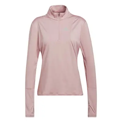 adidas OTR 1/2 ZIP Női póló futásra, rózsaszín, méret