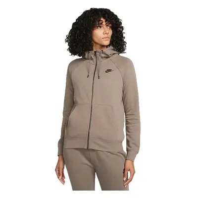 Nike NSW ESSNTL FLC FZ HOODIE Női pulóver, barna, méret