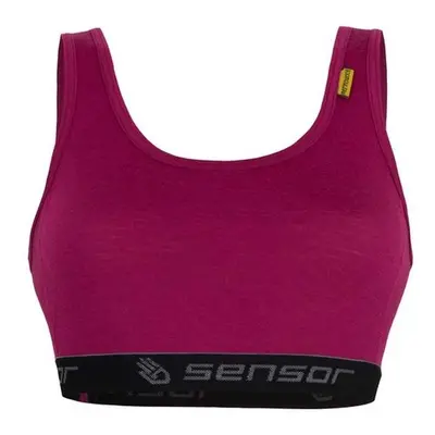 Sensor MERINO WOOL ACTIVE Sportmelltartó, bordó, méret