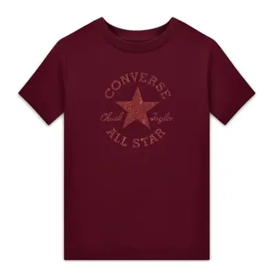 Converse STANDARD FIT CENTER FRONT CHUCK PATCH CORE TEE Uniszex póló, bordó, méret