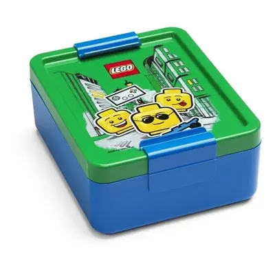 LEGO Storage BOX ICONIC BOY Uzsonnásdoboz, kék, méret