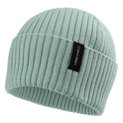 Calvin Klein RIBBED FOLDED BEANIE Őszi sapka, világoszöld, méret