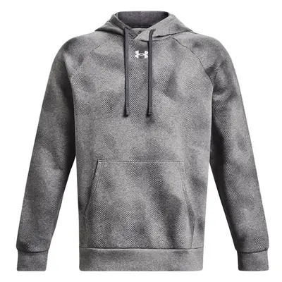 Under Armour RIVAL FLEECE PRINTED HD Férfi pulóver, szürke, méret