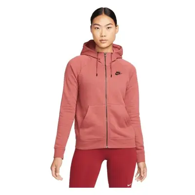 Nike NSW ESSNTL FLC FZ HOODIE Női pulóver, piros, méret