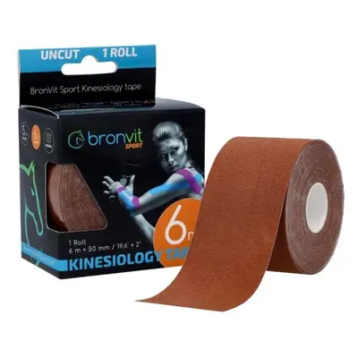 BronVit SPORT KINESIO TAPE CLASSIC Kineziológiai tapasz, barna, méret