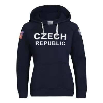 Střída CZECH HOODY Női pulóver, sötétkék, méret