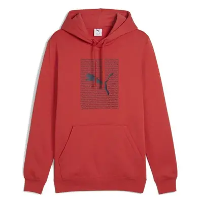 Puma ESSENTIALS LOGO LAB HOOODIE FL Férfi pulóver, piros, méret