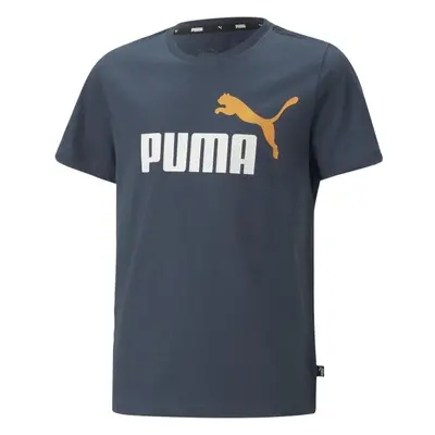 Puma ESS + COL LOGO TEE Fiú póló, sötétkék, méret