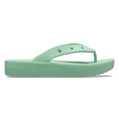 Crocs CLASSIC PLATFORM FLIP W Női flip-flop papucs, világoszöld, méret 37/38