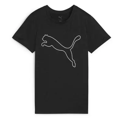 Puma W TAD ESSENTIAL HEATHER LOGO TEE Női póló, fekete, méret