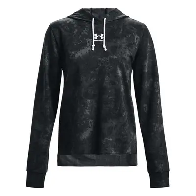 Under Armour RIVAL TERRY PRINT HOODIE Női pulóver, fekete, méret