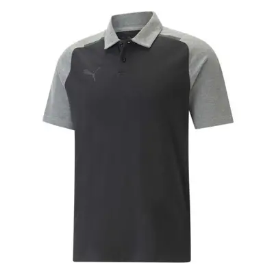 Puma TEAMCUP CASUALS POLO Férfi galléros póló, fekete, méret